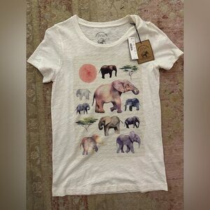 J.Crew elephant t sirt wildlife foundation, never worn with tags. Size M